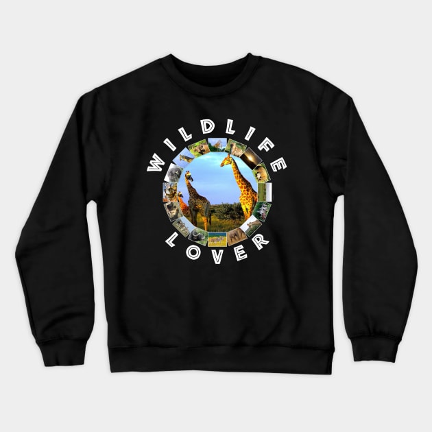 Wildlife Lover Giraffe Herd Crewneck Sweatshirt by PathblazerStudios